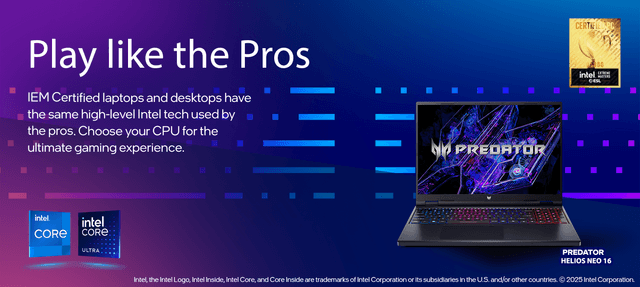 IEM-certificerede laptops med Intel-teknologi
