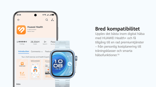 Huawei Watch FIT 4 Pro – Broad Compatibility