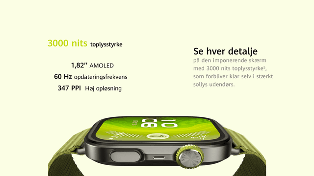 Huawei Fit 4 Pro med 3000 nits lysstyrke
