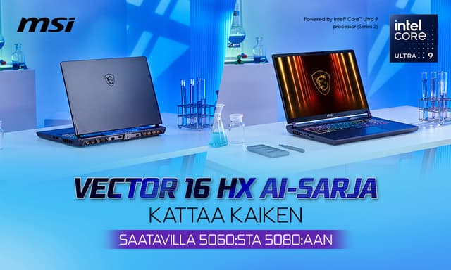 MSI - Vector 16 HD AI-sarja kattaa kaiken