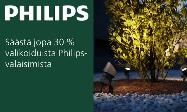 Säästä jopa 30 % valikoiduista Philips-valaisimista