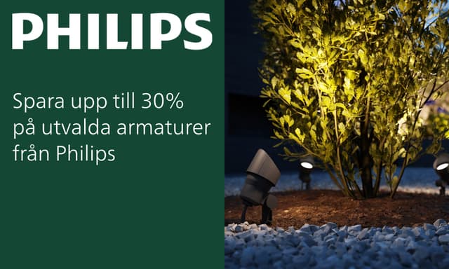 Spara upp till 30% på utvalda armaturer från Philips