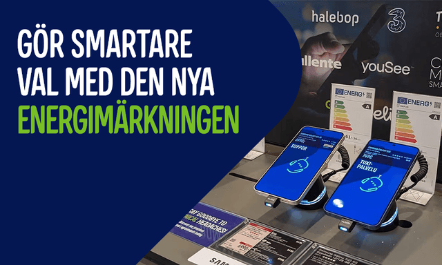 Den nya energimärkningen för smartphones och surfplattor hjälper dig att fatta bättre köpbeslut.