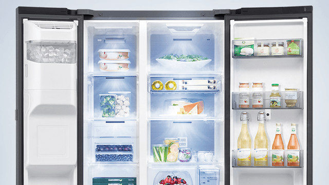 Samsung RS90 -jääkaappi - All around cooling - Jakaa kylmän ilman tasaisesti ruokahävikin vähentämiseksi 