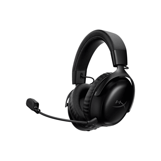 HyperX Cloud III S Wireless -pelikuulokkeet mustalla taustalla