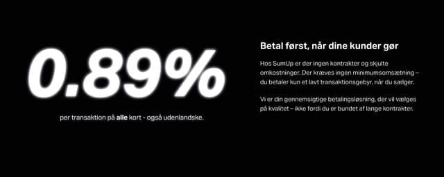 Med SumUp kan du betale først, når dine kunder gør