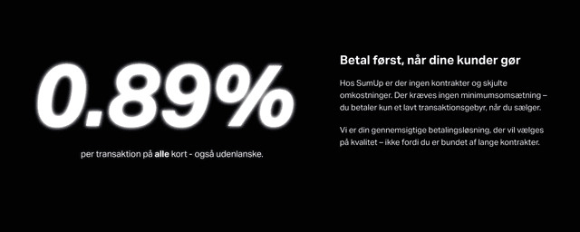 Med SumUp kan du betale først, når dine kunder gør