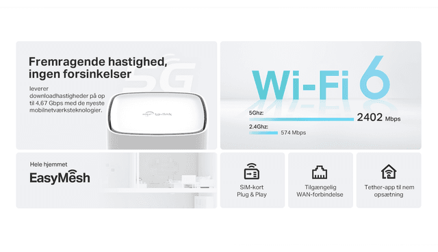 TP-Link Archer NX500 – 5G AX3000 Wireless Dual-Band Gigabit Router - nøglefunktioner