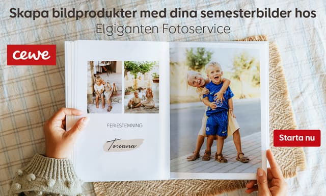 Skapa bildprodukter med dina semesterbilder med Cewe hos Elgiganten Fotoservice