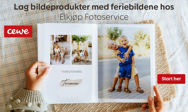 Lag bildeprodukter med feriebildene med Cewe hos Elkjøp Fotoservice