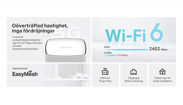 TP-Link - Datorer - TP-Link Archer NX500 – 5G AX3000 Trådlös Dual-Band Gigabit Router - nyckelfunktioner