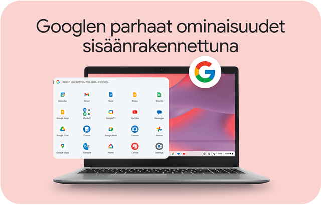 Chromebook tarjoaa Googlen parhaat ominaisuudet sisäänrakennettuna