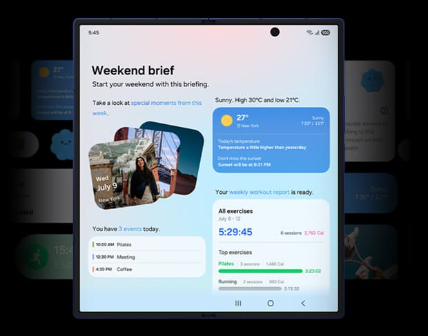 Now Brief på Galaxy Z Fold7