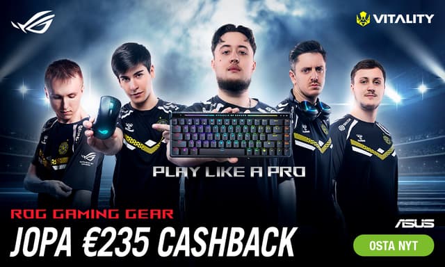 Juuri nyt, saat cashback-hyvitystä ostaessasi valikoituja ASUS-gamingtuotteita
