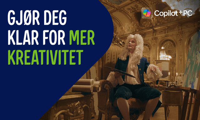 Gjør deg klar for mer kreativitet med Copilot+ PC