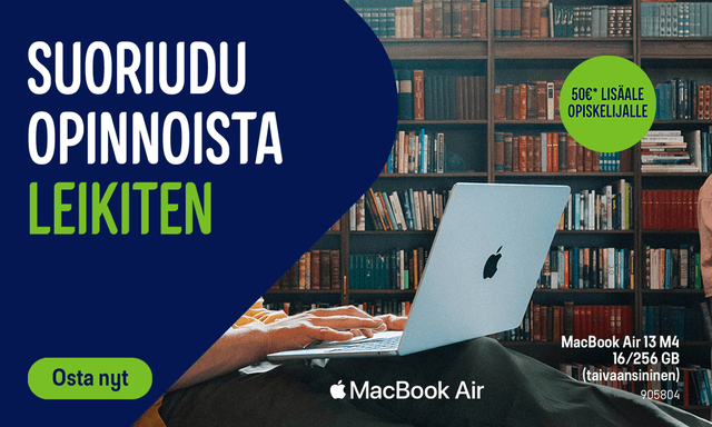 MacBook Air – Suoriudu opinnoista leikiten