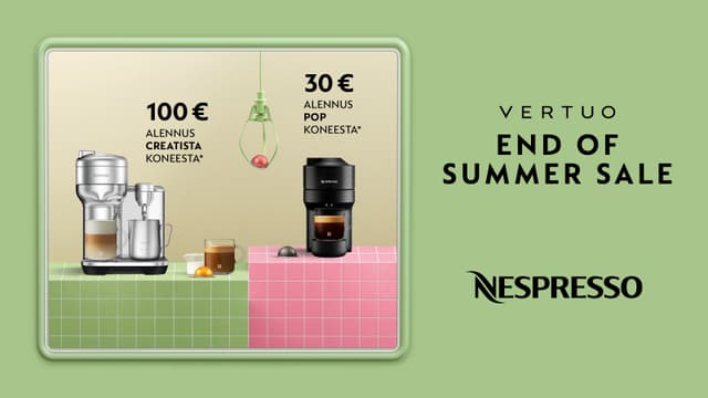 Nespresso - loppukesän kampanjatarjous