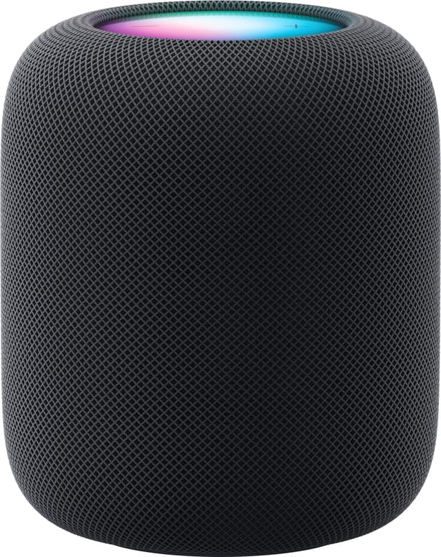 HomePod mini i orange, gult och blått