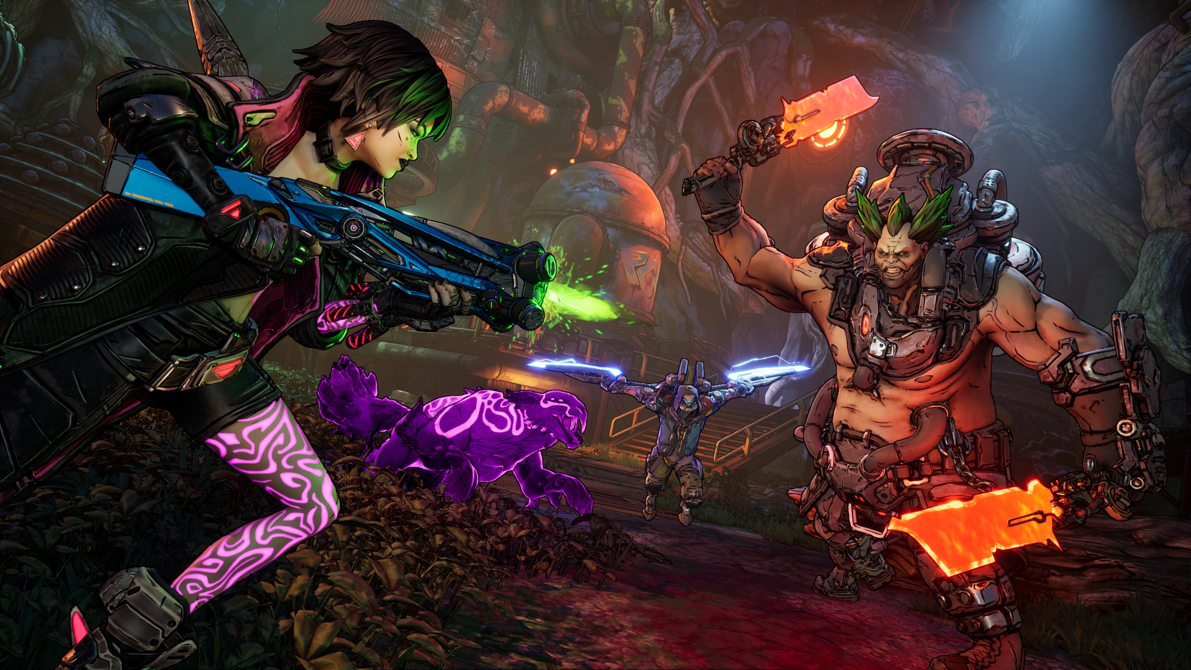 Kuvakaappaus Borderlands 4 -pelistä, jossa kaksi hahmoa taistelevat keskenään