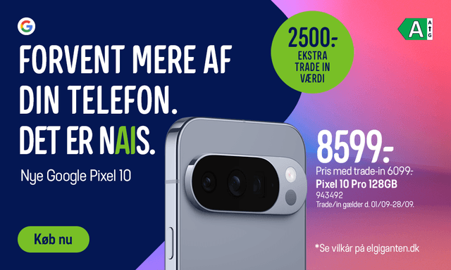 Den nye Google Pixel 10 er nAIs