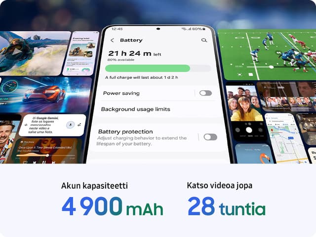 Samsung Galaxy S25 FE -älypuhelimen akku