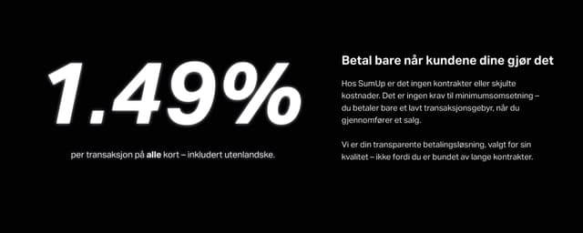 SumUp - Betal bare når kundene dine gjør det