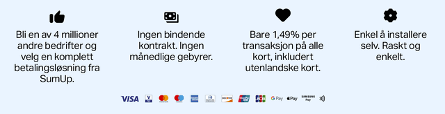 Fire grunner å velge SumUp