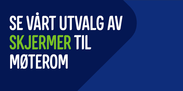 Se vårt utvalg av skjermer til møterom