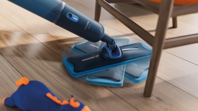 Philips OneUp - An electric floor mop with maximum reach 