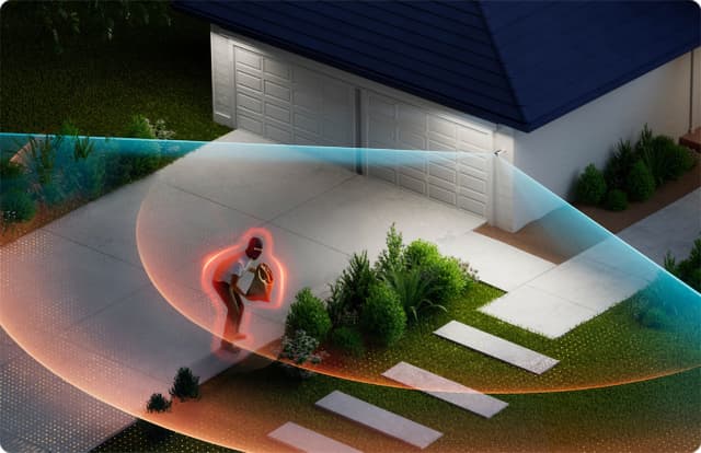 eufyCam E40 detecting a burglar with infrared sensors