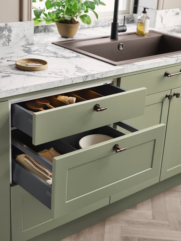 EPOQ Canvas Olive lådor i kök