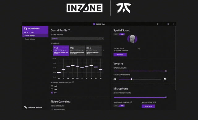 Sony Inzone H9 II edistyksellinen mukauttaminen ja ohjaus