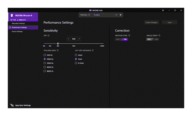 Sony Inzone Mouse-A on helppo mukauttaa ja ohjata