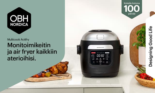 Multicook Actifry – valmista kaikki ateriat yhdellä laitteella