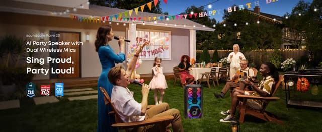 Soundcore Rave 3s top banner