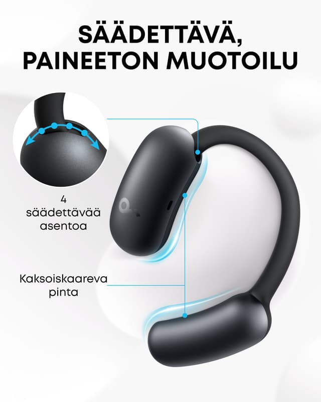 Soundcore Aerofit 2 - Säädettävä paineeton muotoilu