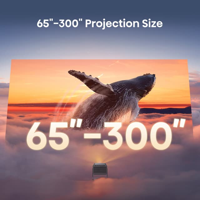 Hisense C2 -projektori sopii 65–300 tuuman kokoisille näytöille