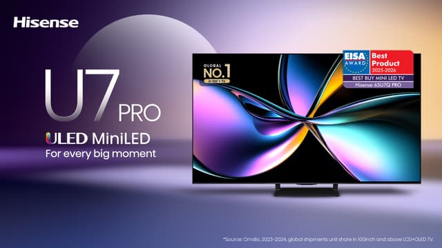 Hisense U7 Pro ja parhaan tuotteen EISA-palkinto
