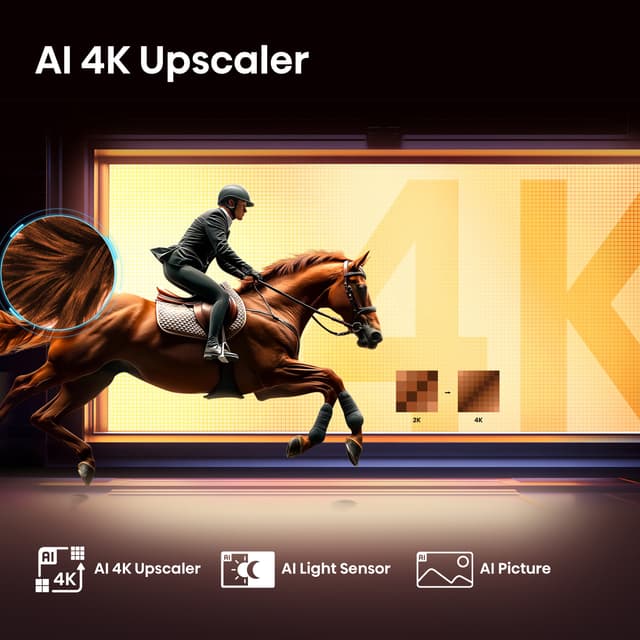Hisense - E7Q - AI 4K Upscaler parantaa kuvan laatua