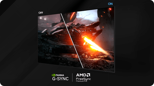 Samsung gaming TV with NVIDIA® G-SYNC® & AMD FreeSync™ Premium Pro