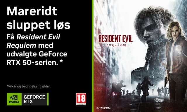 Kampagnetilbud: Køb udvalgte produkter fra GeForce RTX50-serien og få Resident Evil Requiem med i købet