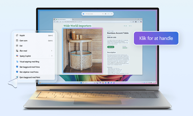Gør mere med et klik