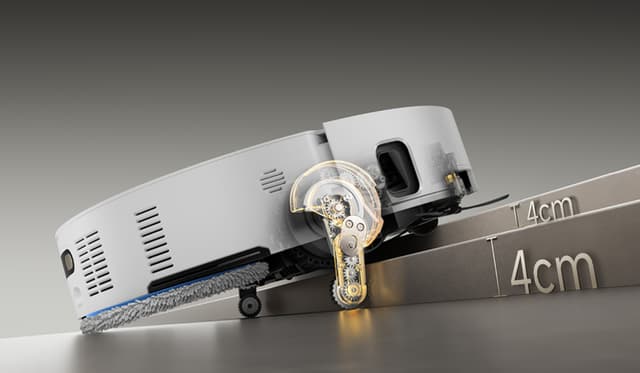 Dreame Matrix10 Ultra använder sitt ProLeap system för att ta sig över trösklar upp till 8 cm