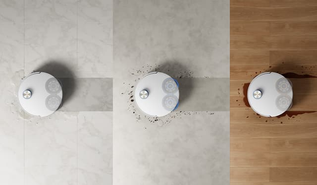 Robotdammsugaren Dreame Matrix10 Ultra som rengör tre olika typer av smuts 