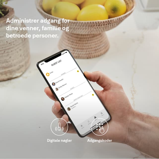 Yale Entrus Lite - Administrer adgang med Yale Home-appen
