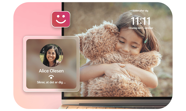 Med Windows Hello kan du logge sikkert ind med ansigtsgenkendelse