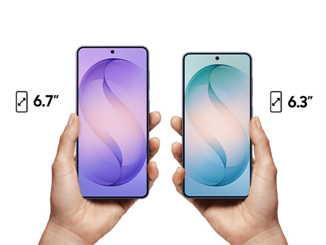 Samsung Galaxy S26 och S26+ skärmstorlek