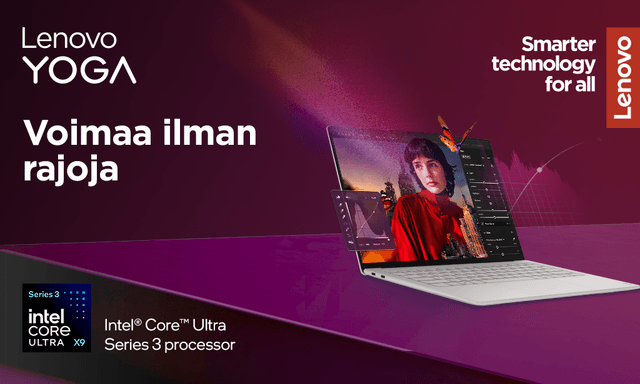 Lenovo Yoga -kannettava Intel® Core™ Ultra Series 3 -suorittimella