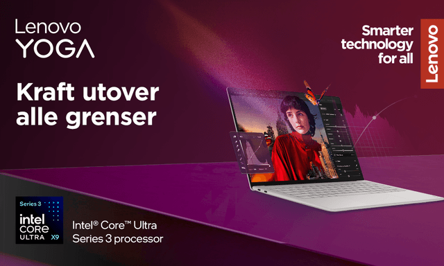 Lenovo Yoga med Intel® Core™ Ultra Series 3-prosessor
