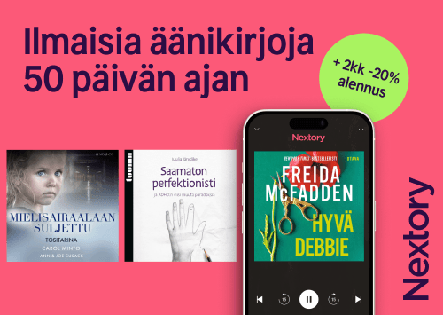 Ilmaisia äänikirjoja 50 päivän ajan + 2kk -20% alennus.